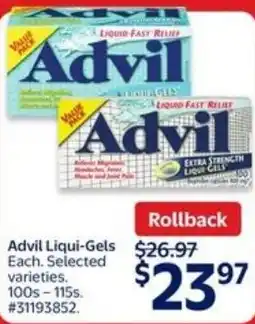 Walmart Advil Liqui-Gels offer