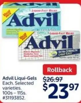 Walmart Advil Liqui-Gels offer