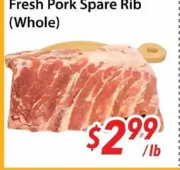 Bestco Food Mart Fresh Pork Spare Rib (Whole) offer