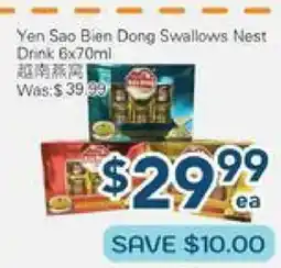 Oceans Fresh Food Market Yen Sao Bien Dong Swallows Nest Drink offer
