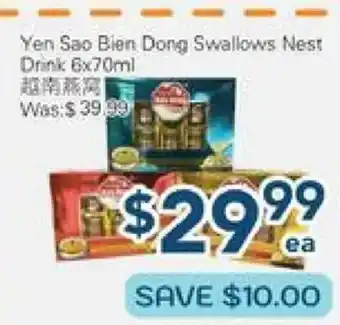 Oceans Fresh Food Market Yen Sao Bien Dong Swallows Nest Drink offer