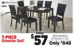 Surplus Furniture Bristol Grey 7Pc Dinette Set offer