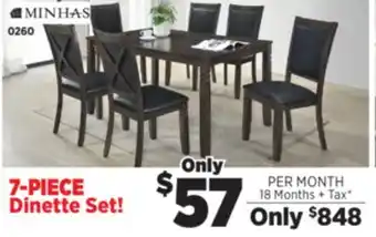 Surplus Furniture Bristol Grey 7Pc Dinette Set offer