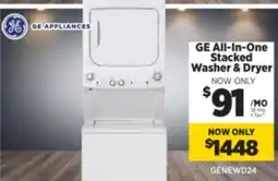 Surplus Furniture 27 GE Stacked Washer & Dryer Unit offer