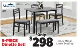 Surplus Furniture Grey/Black 5Pc Dinette Set offer