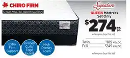 Surplus Furniture Chiro Firm Queen Mattress Set offer