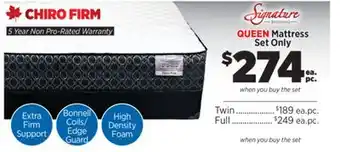 Surplus Furniture Chiro Firm Queen Mattress Set offer
