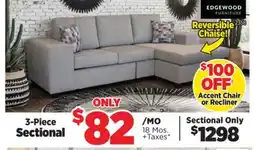 Surplus Furniture Kirkland Platinum 3Pc Sectional offer