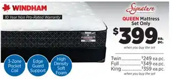 Surplus Furniture Windham Pocket Coil Queen Mattress Set offer