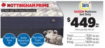 Surplus Furniture Nottingham Prime Queen Mattress Set offer