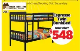 Surplus Furniture Espresso Twin/Twin Bunk Bed offer