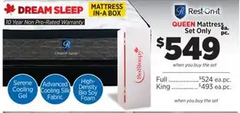 Surplus Furniture Dream Sleep Queen Mattress Set offer