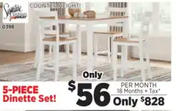 Surplus Furniture Gesthaven White Counter Height 5Pc Dinette Set offer
