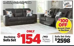 Surplus Furniture Kanlow Dusk Reclining Sofa Set offer