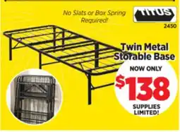 Surplus Furniture Twin Metal Storable Base offer