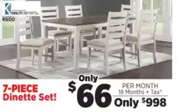 Surplus Furniture Melbourne 7Pc Dinette Set offer