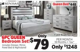 Surplus Furniture Derby White 6-Piece Queen Bedroom Set offer