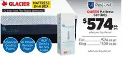 Surplus Furniture Galcier Queen Mattress Set offer