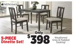 Surplus Furniture Kaylee Weather 5Pc Dinette Set offer