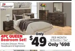 Surplus Furniture Montana 4-Piece Queen Bedroom Set offer
