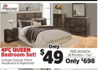 Surplus Furniture Montana 4-Piece Queen Bedroom Set offer