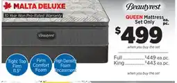 Surplus Furniture Beautyrest Malta Deluxe Queen Mattress Set offer