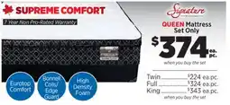 Surplus Furniture Signature Supreme Comfort Queen Mattress Set offer