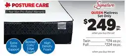 Surplus Furniture Posture Care Queen Mattress Set offer