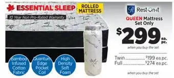 Surplus Furniture Essential Sleep Queen Mattress Set offer