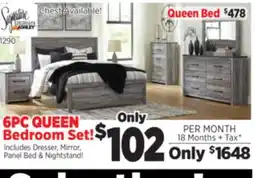 Surplus Furniture Bronyan Grey 6-Piece Queen Bedroom Set offer