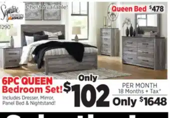 Surplus Furniture Bronyan Grey 6-Piece Queen Bedroom Set offer