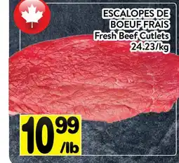Supermarché PA ESCALOPES DE BOEUF FRAIS | Fresh Beef Cutlets offer