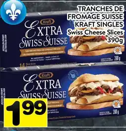 Supermarché PA TRANCHES DE FROMAGE SUISSE KRAFT SINGLES | SWISS CHEESE SLICES offer