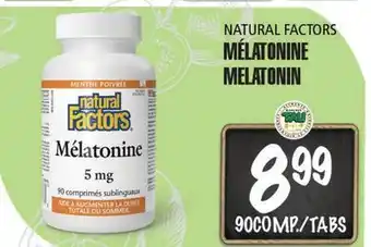 Marches Tau NATURAL FACTORS MÉLATONINE offer