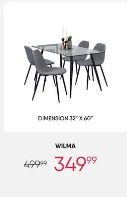 Meubles RD Wilma - Dining Table with 4 Chairs offer