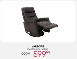 Meubles RD Varsovie - Fabric Swivel Recliner offer
