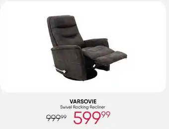 Meubles RD Varsovie - Fabric Swivel Recliner offer