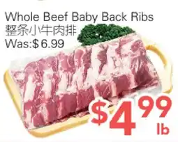 Ample Food Market Whole Beef Baby Back Ribs offer