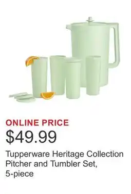 Costco Tupperware Heritage Collection Pitcher and Tumbler Set, 5-piece offer
