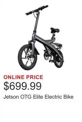 Costco Jetson OTG Elite Electric Bike offer
