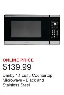 Costco Danby 1.1 cu.ft. Countertop Microwave - Black and Stainless Steel offer