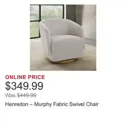 Costco Henredon – Murphy Fabric Swivel Chair offer