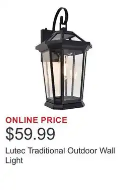 Costco Lutec Traditional Outdoor Wall Light offer