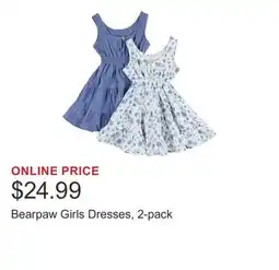 Costco Bearpaw Girls Dresses, 2-pack offer