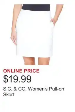 Costco S.C. & CO. Women's Pull-on Skort offer