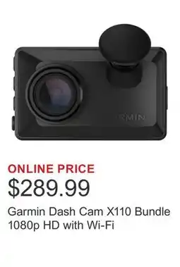 Costco Garmin Dash Cam X110 Bundle 1080p HD with Wi-Fi offer