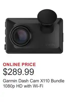 Costco Garmin Dash Cam X110 Bundle 1080p HD with Wi-Fi offer
