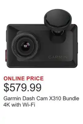 Costco Garmin Dash Cam X310 Bundle 4K with Wi-Fi offer