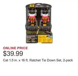 Costco Cat 1.5 in. x 16 ft. Ratchet Tie Down Set, 2-pack offer