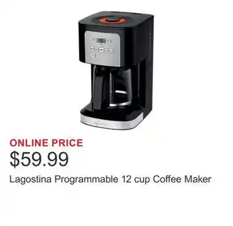 Costco Lagostina Programmable 12 cup Coffee Maker offer